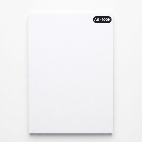 Czysty notes kieszonkowy A6 100 kartek 90g Interdruk - minimalistyczny blok notatnikowy na białym tle Czysty notes kieszonkowy A6 100 kartek 90g Interdruk - minimalistyczny blok notatnikowy na białym tle