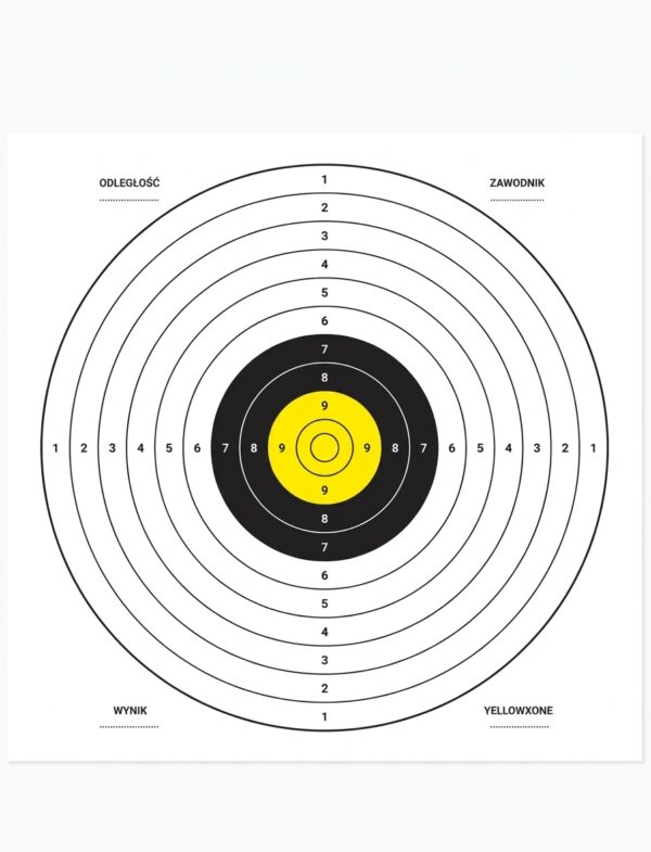 tarcze strzeleckie papierowe 45x45 cm yellowxone zestaw 50 sztuk fsc 80g