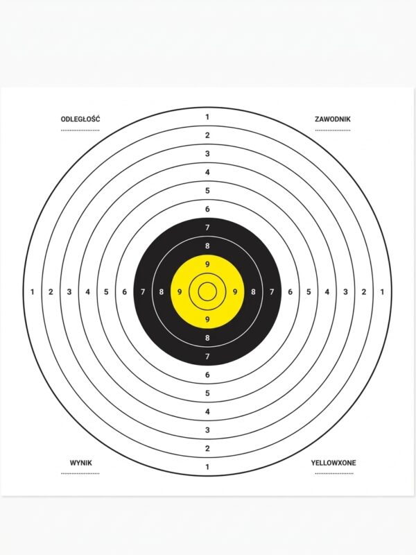 tarcze strzeleckie papierowe 45x45 cm yellowxone zestaw 50 sztuk fsc 80g