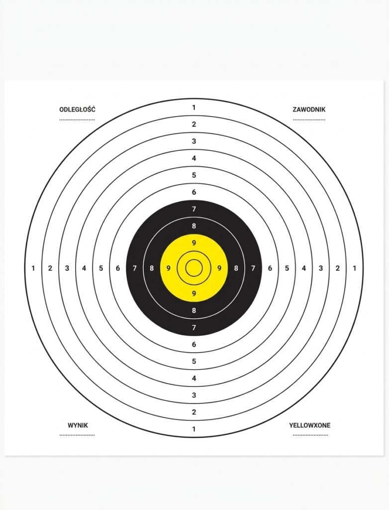 tarcze strzeleckie papierowe 45x45 cm yellowxone zestaw 50 sztuk fsc 80g