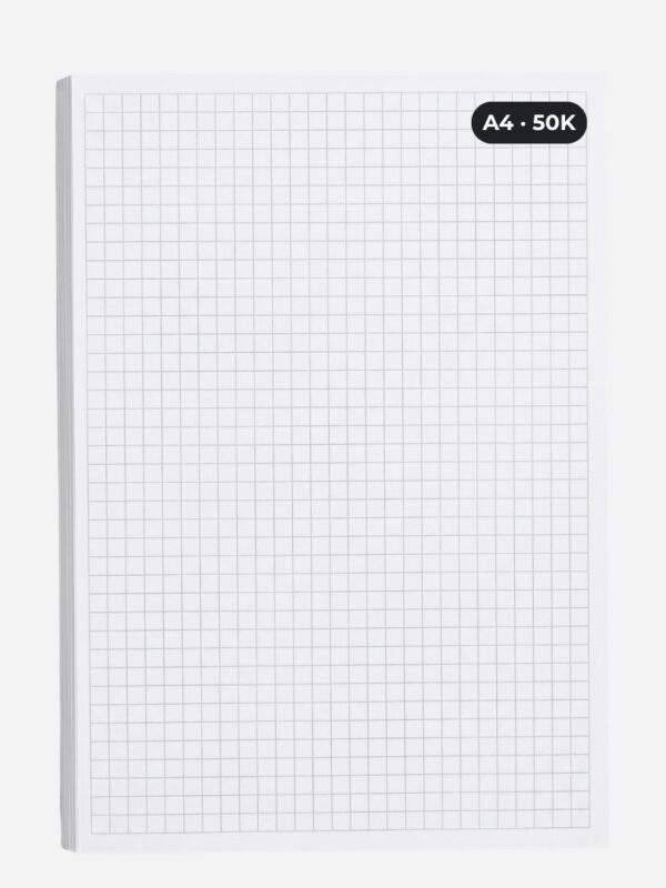 Notes w kratkę A4 50 kartek 90 g:m2 Interdruk - lekki blok biurowy z usztywnianą podkładką Notes w kratkę A4 50 kartek 90 g:m2 Interdruk - lekki blok biurowy z usztywnianą podkładką