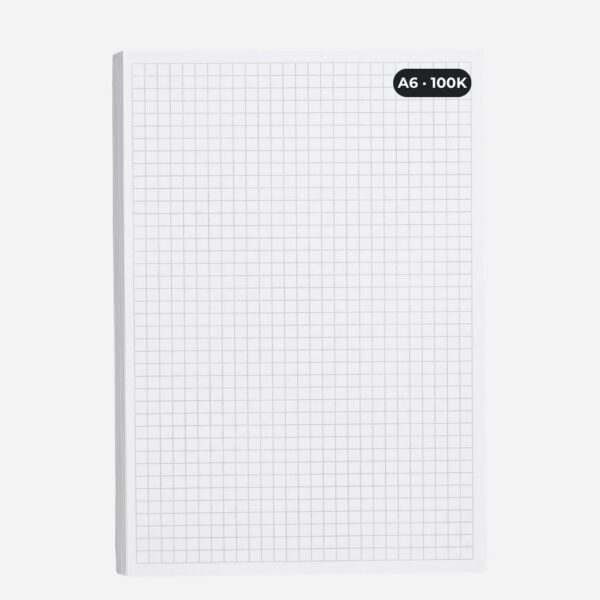 Notes w kratkę A6 100 kartek 90 g:m2 Interdruk - gruby notes kieszonkowy z usztywnianym spodem Notes w kratkę A6 100 kartek 90 g/m2 Interdruk - gruby notes kieszonkowy z usztywnianym spodem