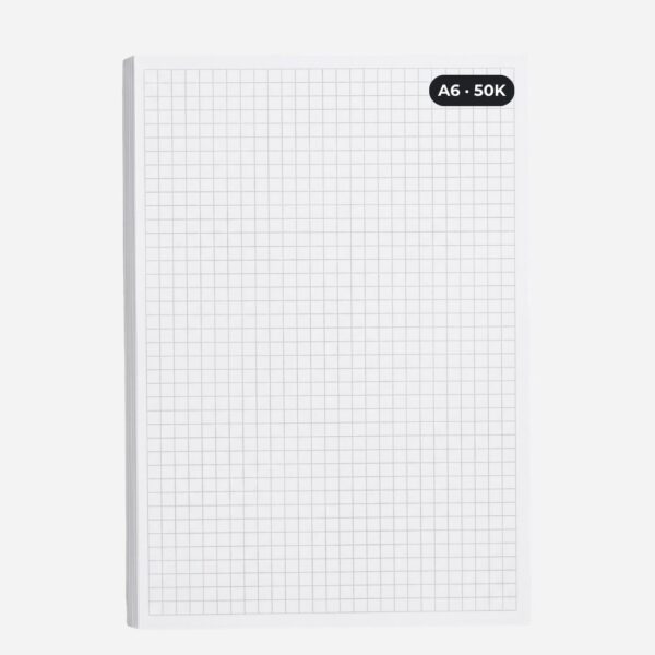 Notes w kratkę A6 50 kartek 90 g:m2 Interdruk - kieszonkowy blok do szybkich notatek z podkładką Notes w kratkę A6 50 kartek 90 g:m2 Interdruk - kieszonkowy blok do szybkich notatek z podkładką