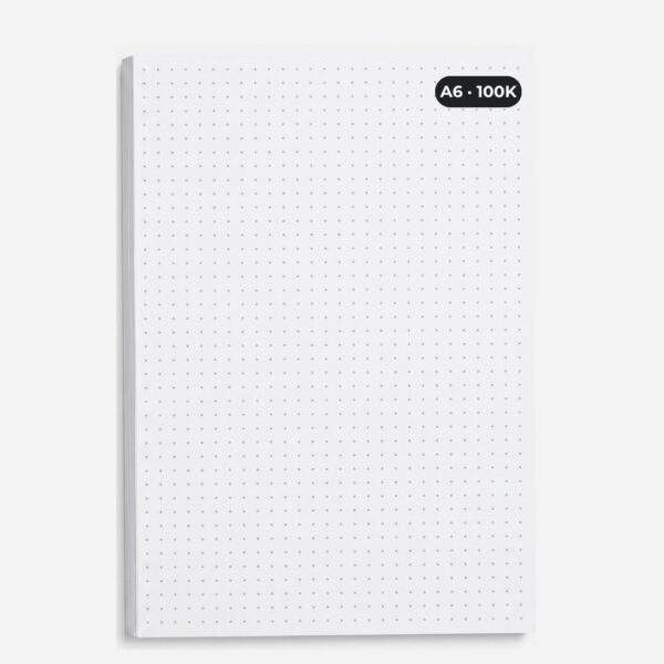 Notes w kropki A6 100 kartek 90g Interdruk - gruby notes kieszonkowy dot grid ze sztywnym spodem Notes w kropki A6 100 kartek 90g Interdruk - gruby notes kieszonkowy dot grid ze sztywnym spodem