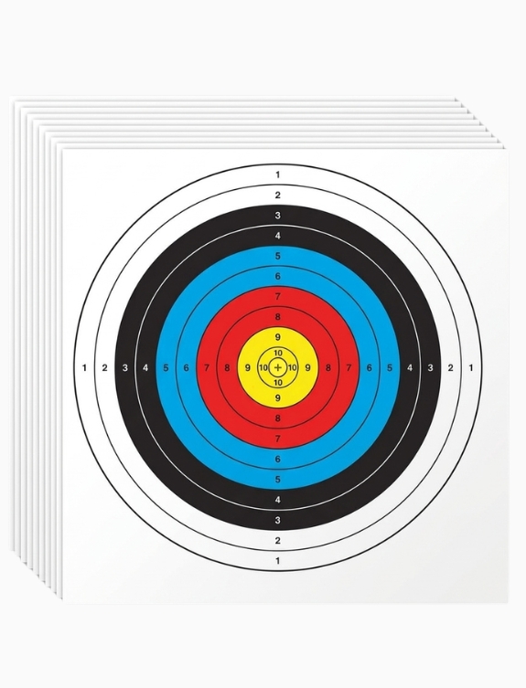 tarcze lucznicze papierowe 45x45 cm zestaw 10 sztuk z certyfikatem fsc