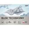 blok rysunkowy techniczny a4 gramatura 200g m2 gruby papier bialy