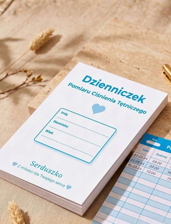 czytelna tabela do wpisywania cisnienia krwi i tętna w dzienniczku