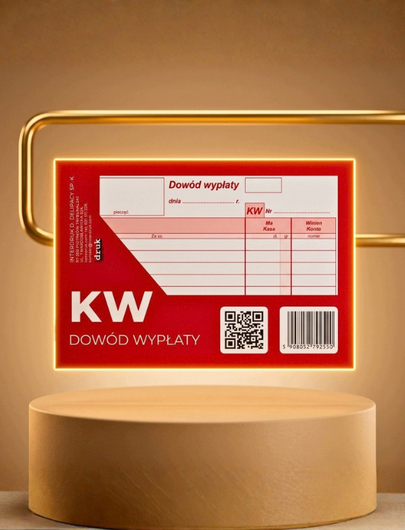 druk kasowy kw dowod wyplaty gotowki format a6 samokopiujacy