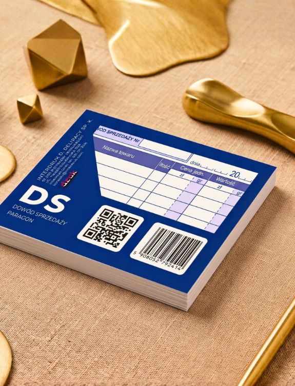 DS druk dowód sprzedaży paragon A7 80 kartek samokopiujących