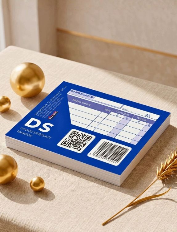 DS druk dowód sprzedaży paragon A7 80 kartek samokopiujących