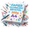 apier techniczny brystol a4 bialy 200g 100 kart blok klejony